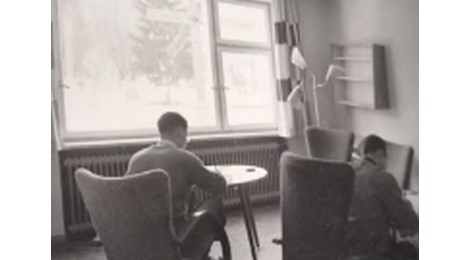 Aufenthaltsraum des Wohnheim, 1950er Jahre