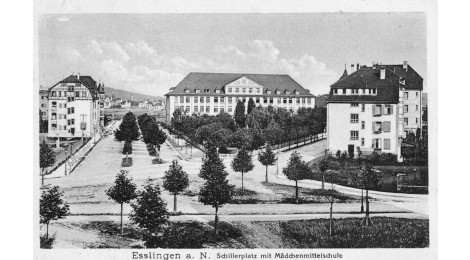 Parkanlage um die Schillerschule, um 1900