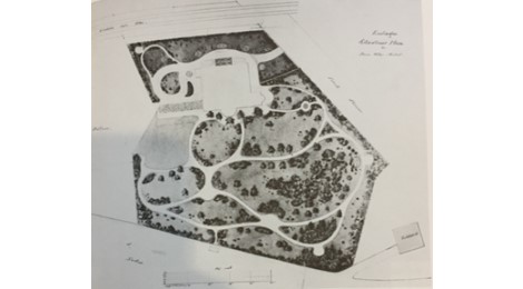 Lageplan der Villa Merkel mit Gartenanlage